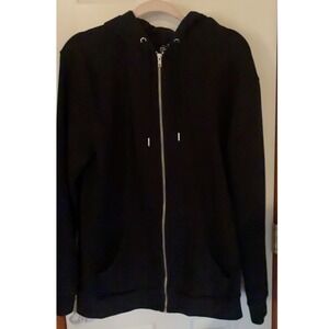 Fresh Clean Tees Mens‎ Black Full Zip Up Hooded Sweatshirt Casual Comfy XXL 2 XL
